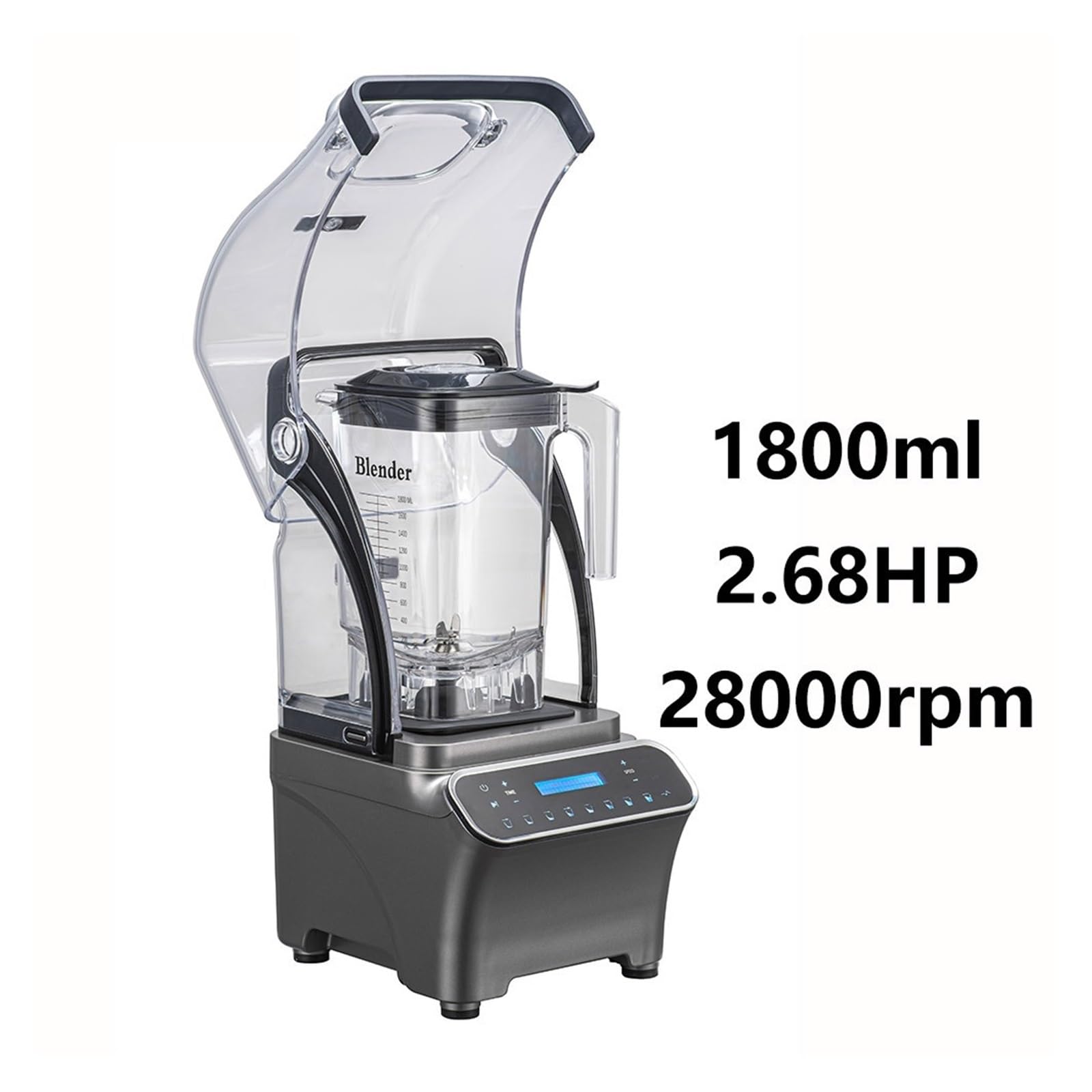 Komercyjny Robot Kuchenny Wall-Breaking Maker 1,8 L, Cichy Blender Do Owoców, Maszyny Slushie Z Kapturem Energiczne Mieszanie