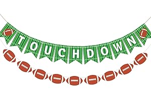Touch Down Burlap Banner Felt Football Banner Garland