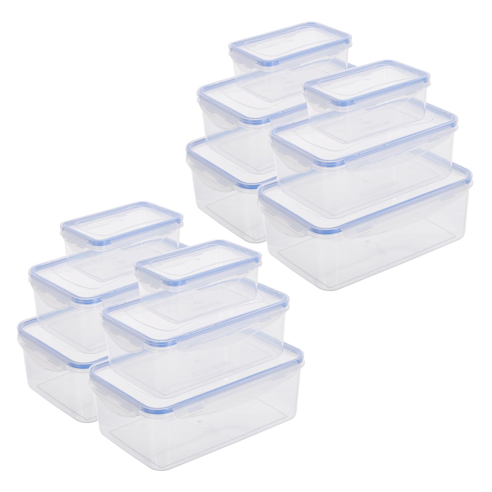 Set 12 Contenitori per Conservazione Alimenti da Cucina, senza Bpa, in Pp e Silicone, Capacità 500ml-2500ml, con Coperchio, Antiumidità, per Conservazione Cibo in Cucina