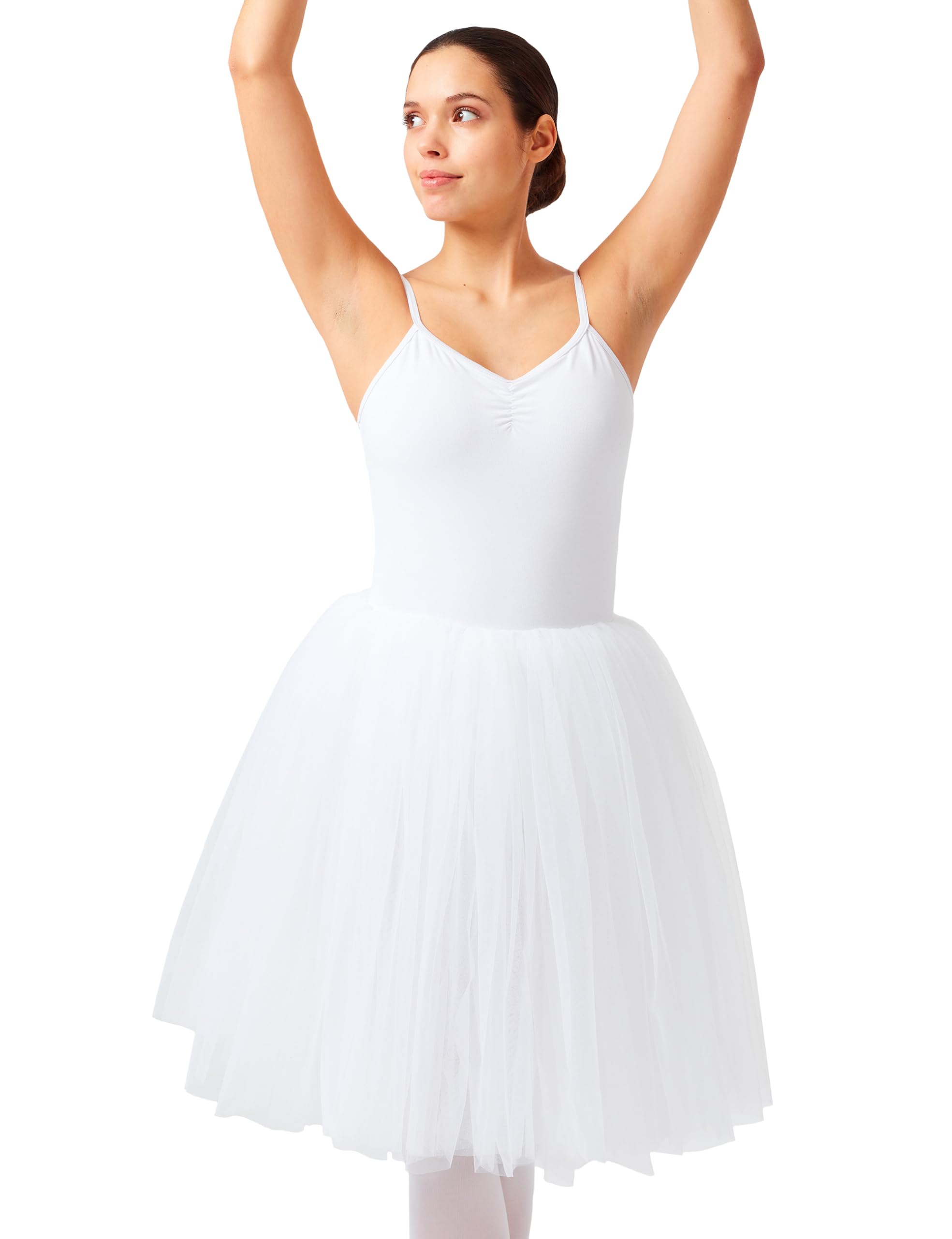 tanzmuster Ballett Tutu Mädchen - Karla - Baumwolle - Gr. 92-170 - Ballett Trikot mit Tüllrock - Ballettkleid - Ballettkleidung für Kinder