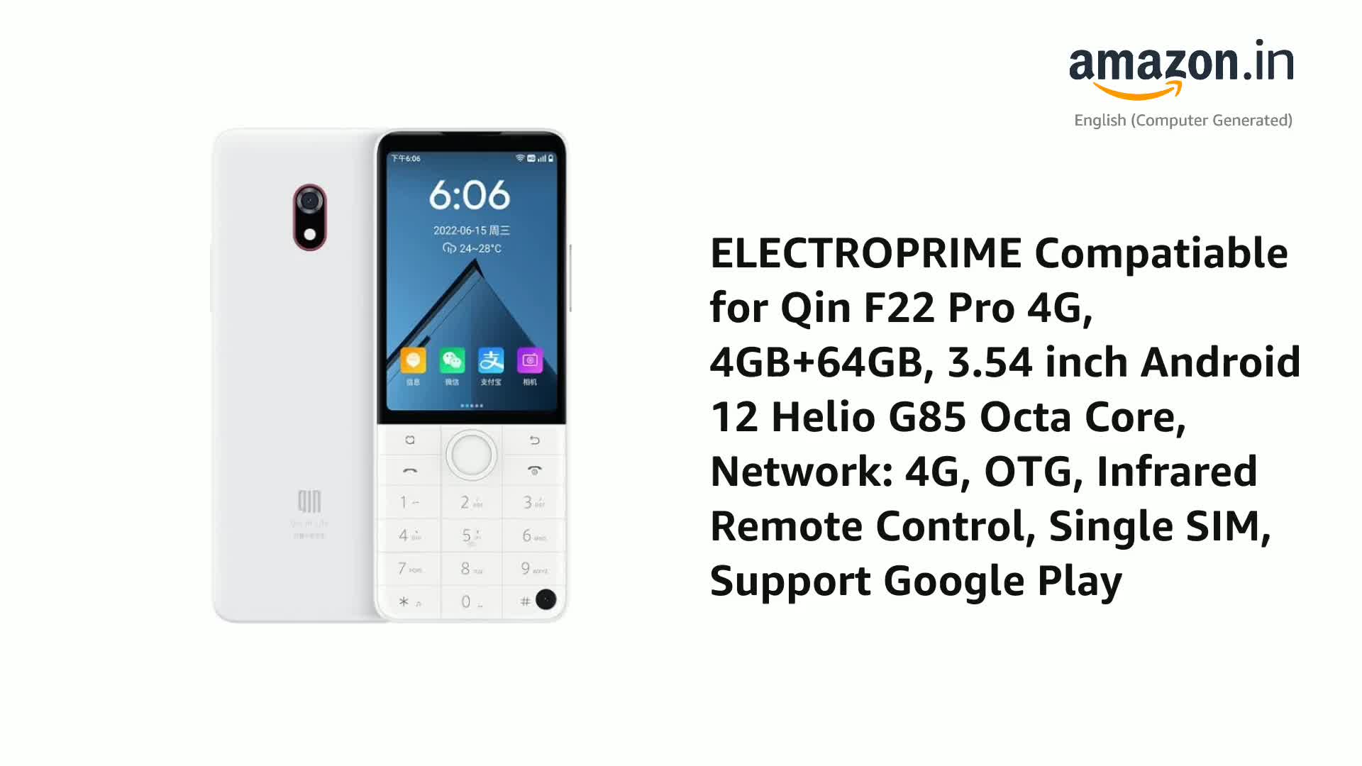 ELECTROPRIME QIN F22 Pro 4G Android 12 Smartphone