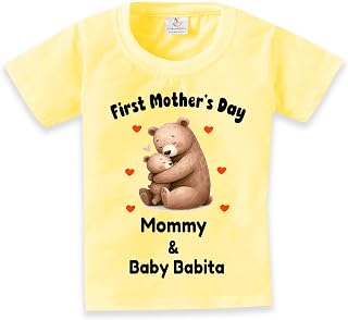 baby wish First Mothers Day Tshirt for Boys and Girls Mommy Bear and Baby Bear Print with Customized Baby Name Over Tshirt Price In India