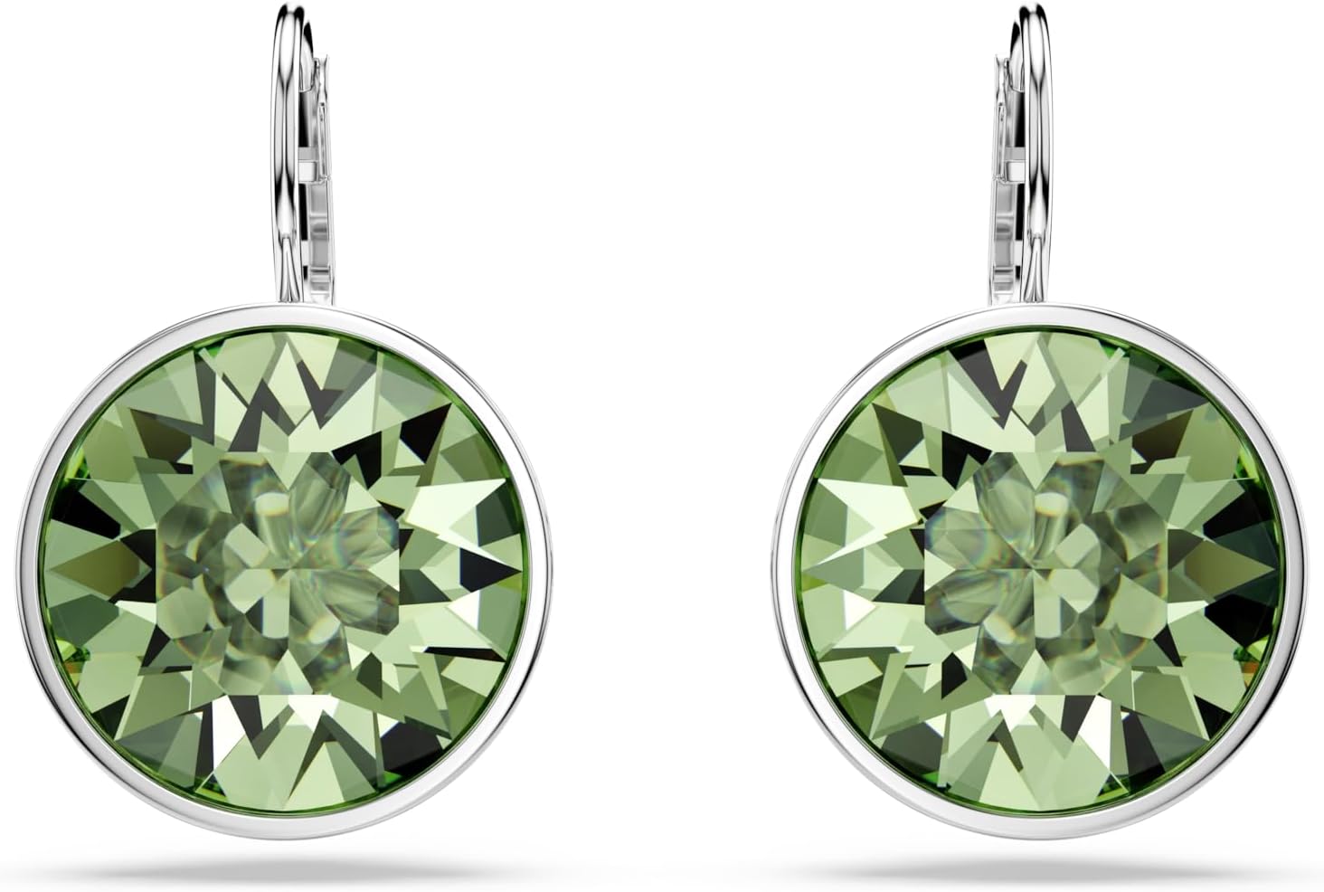 Swarovski Bella Drop Earrings, Round Cut Crystal, Lever Back Closure - Image 2