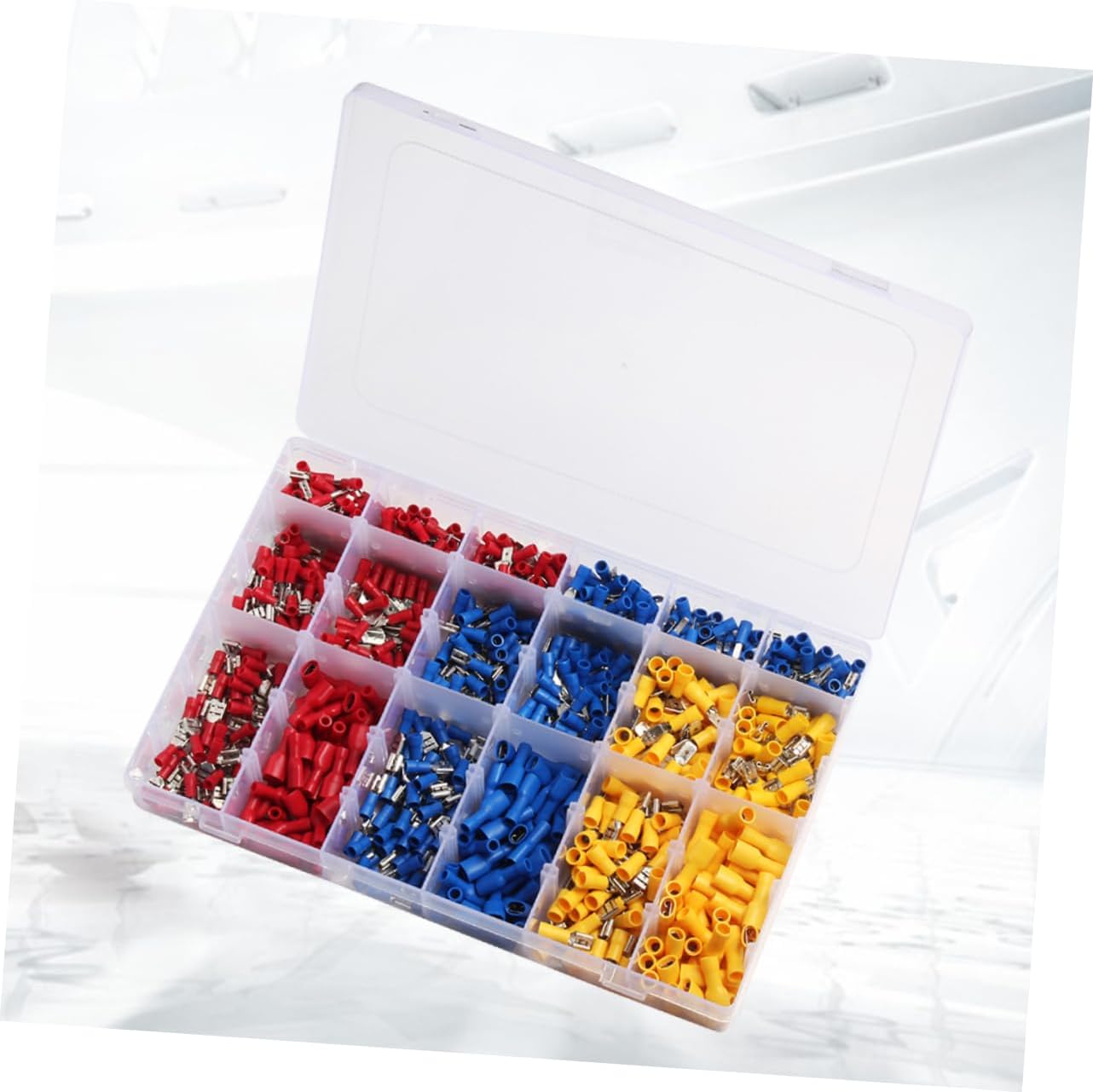 900pcs Multi-Application Terminal Block Set Crimp Terminal Connectors Electrical Insulated Connectors for Repair Projects