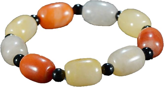 Natural Colorful Gold Jade Bracelet Men Women Jewelry