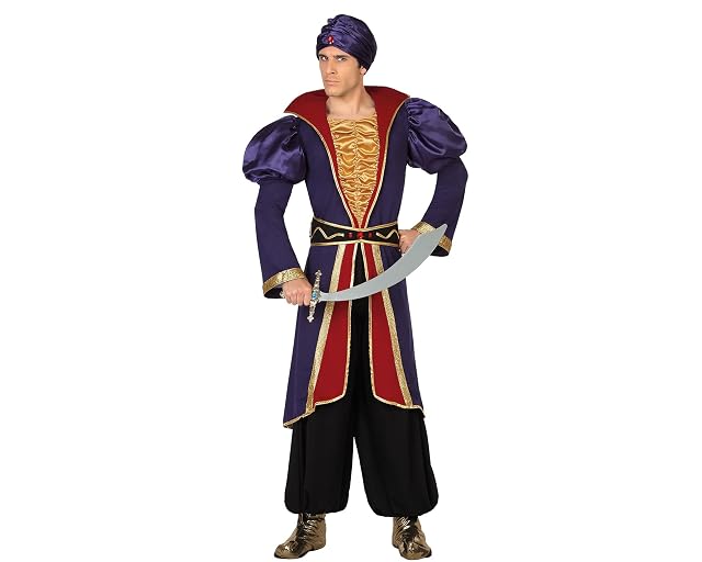 Atosa disfraz principe arabe hombre adulto violeta visir M