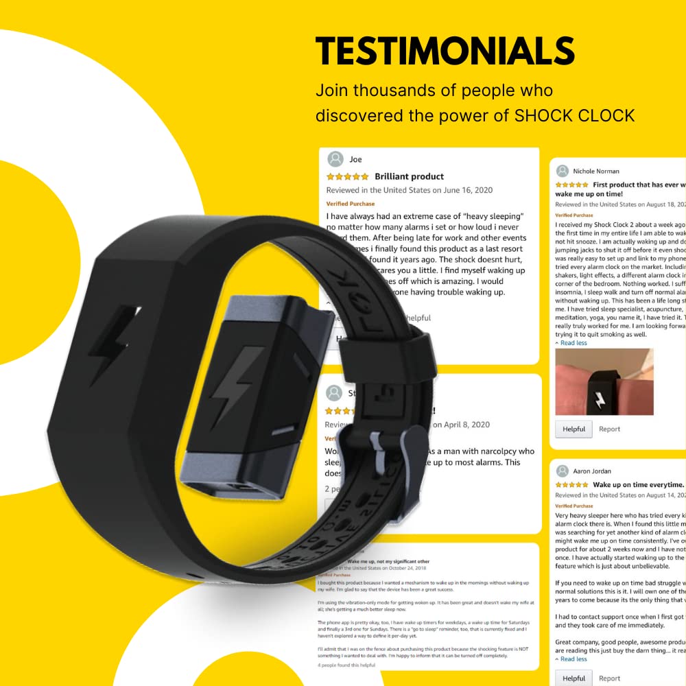 Buy Shock Clock 2 Silent Alarm Clock Wearable Best Alarm Clock for