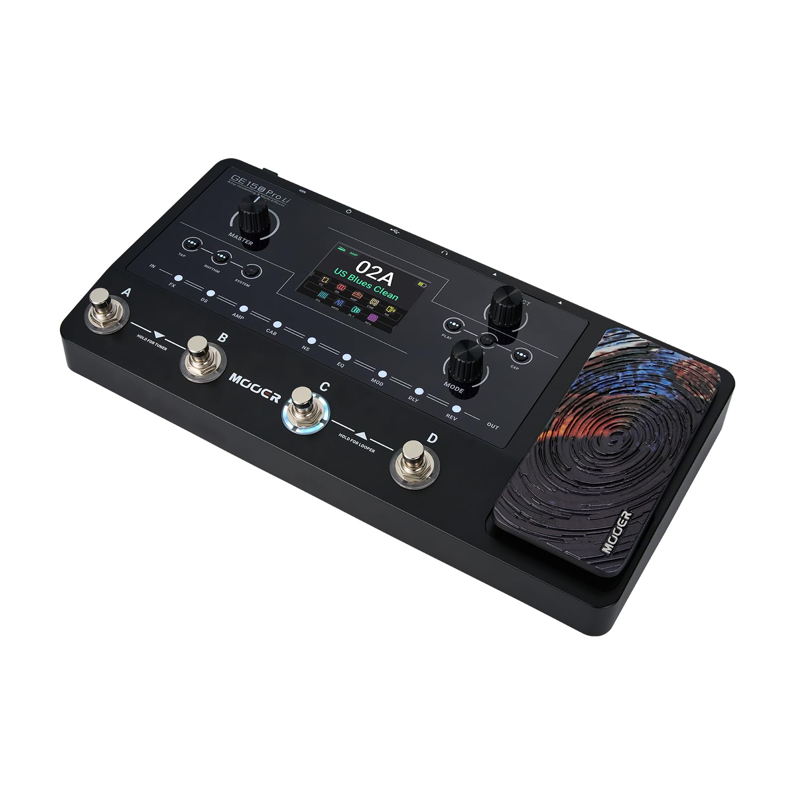 Mooer GE150 PRO Li - Amp Modeling & Multi Effects, with Battery, Black
