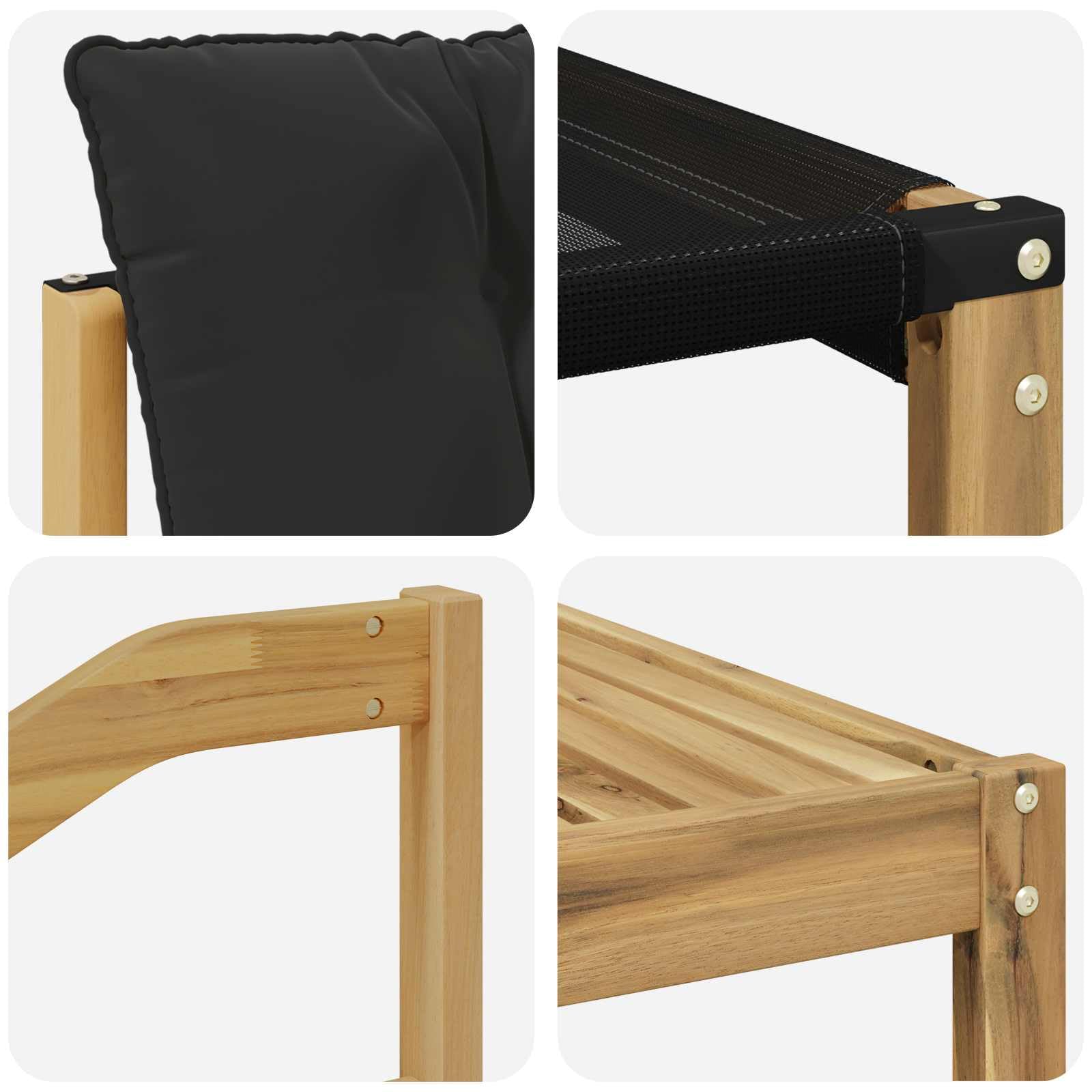 Gartenmöbel-Set mit Kissen 7-teilig aus massivem Akazienholz wetterfestes Design für Terrasse, Balkon und Garten, inklusive Sitzgruppe, Tisch, Stühle, Sofas und Aufbewahrung