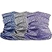 Cleanbreath Reusable Neck Gaiter with Filter Insert, Fashionable Cooling Face Covering Bandanas with Adjustable Snaps （3-Pack Comb3）
