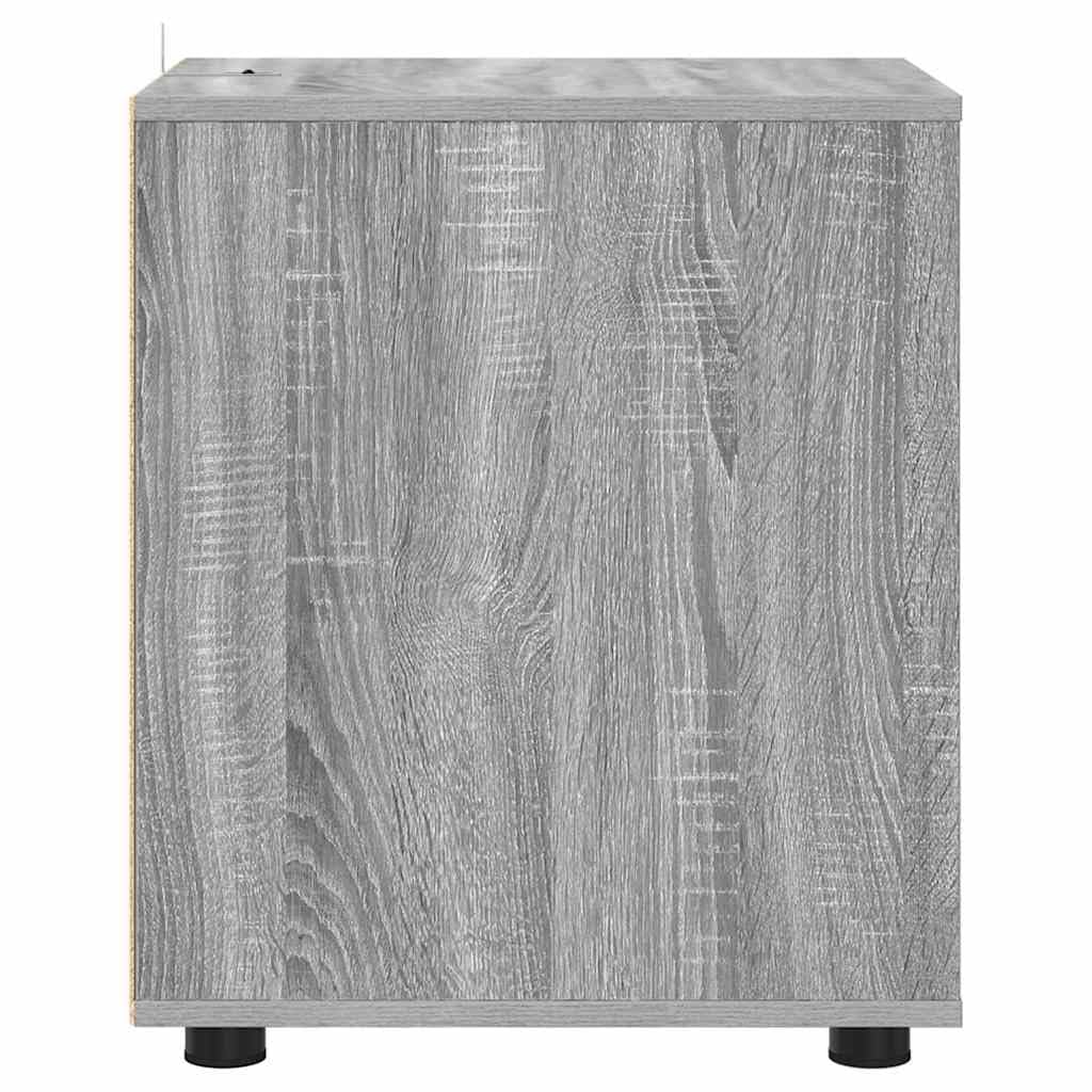 Armadio portaoggetti, in legno Sonoma, 40 x 48 x 57 cm, con cassetto, vano portaoggetti e armadietto, per ufficio, soggiorno, corridoio, cucina, ordine e organizzazione