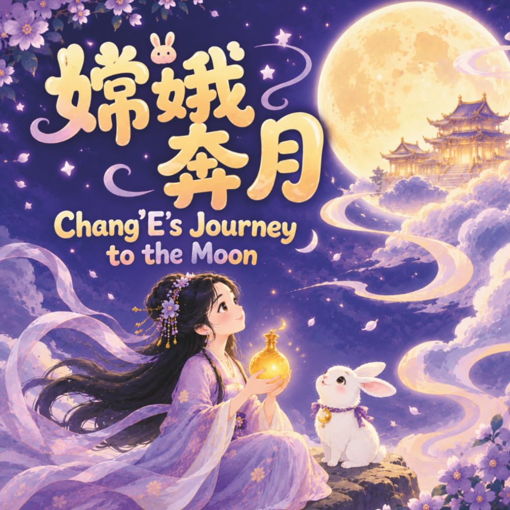 Chang'e's Journey to the Moon: Chinese Mythology Stories for Kids in Eglish, Chinese, and Pinyin (English-Chinese Bilingual Kids' Books)