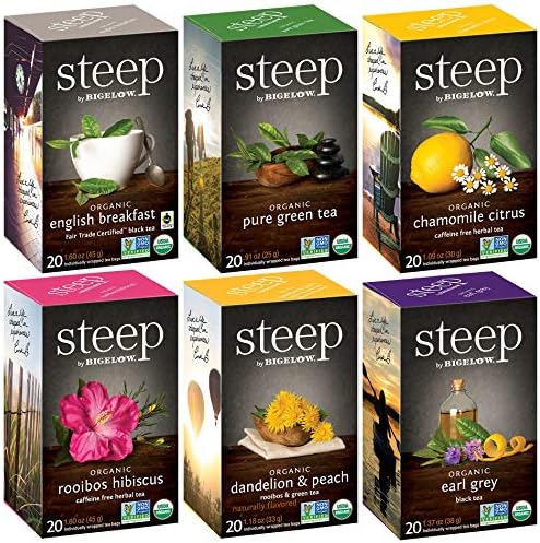 Bigelow Tea Wild Blueberry with Acai Herbal Tea, Caffeinated, 20 Count, Pack of 6