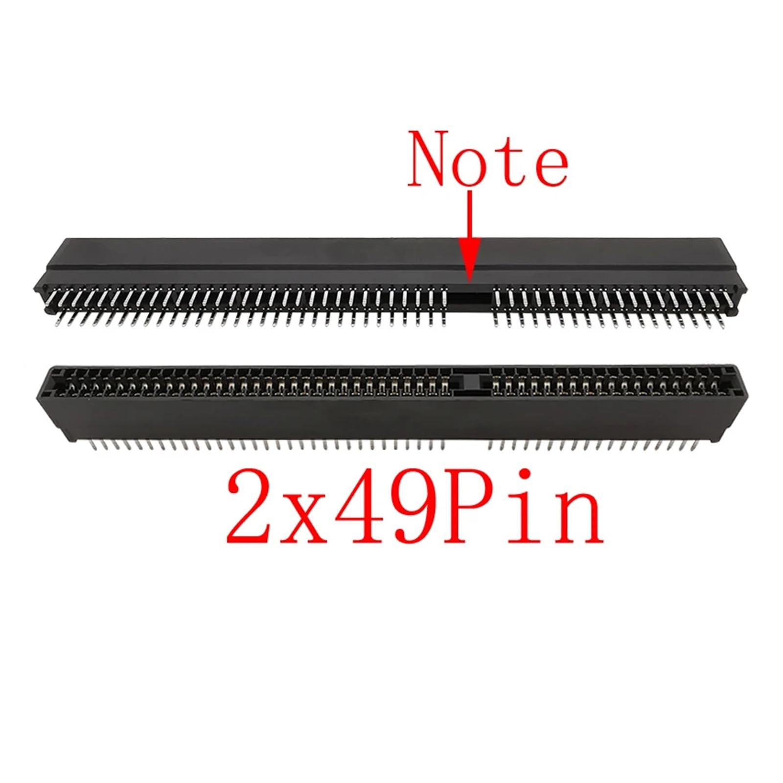 Złącze Pitch, 5 szt. Złącze karty krawędziowej 2,54 mm, 2x3P do 49-stykowego gniazda PCB przez otwory(2x36Pin)