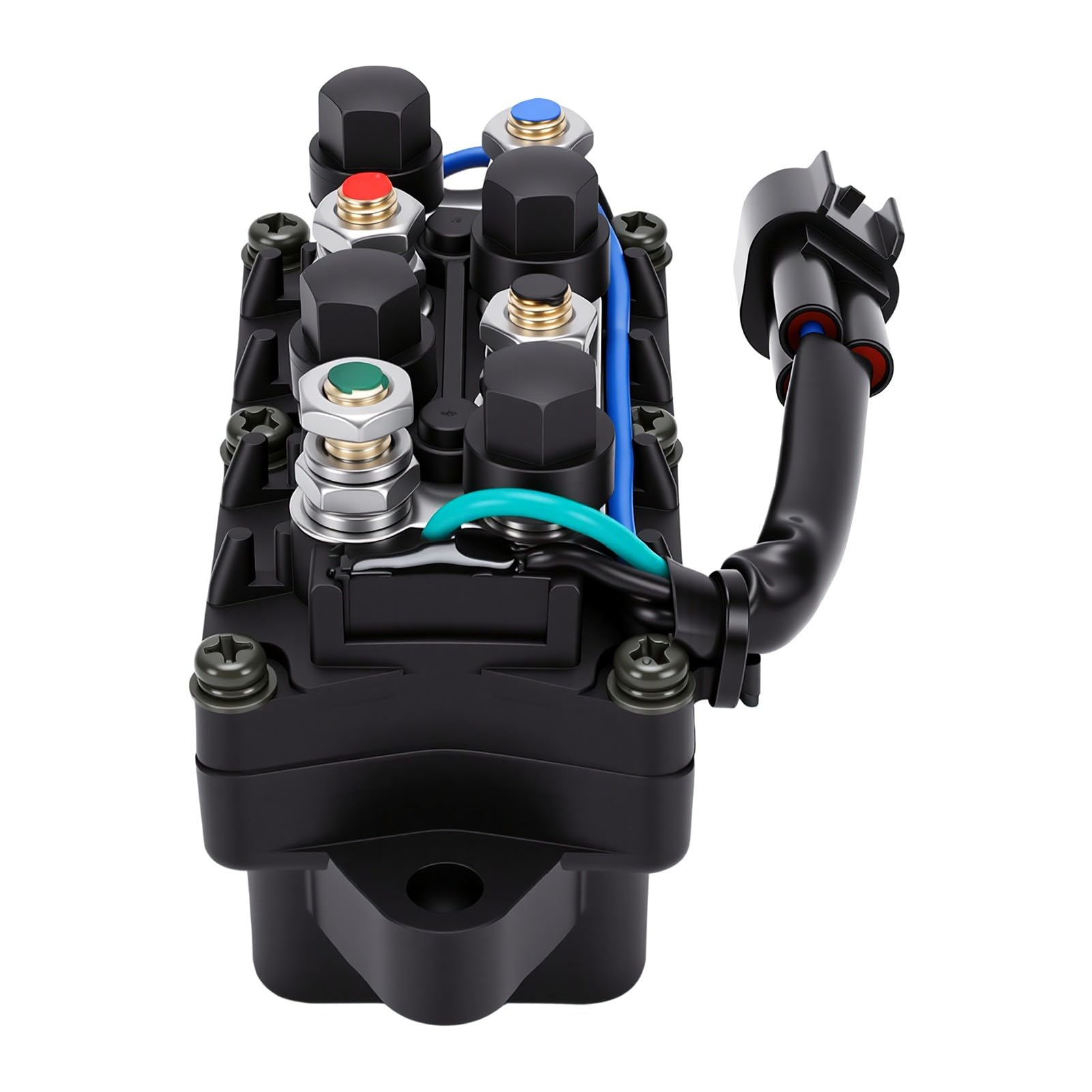 Luocute Conjunto de relé de Ajuste, Reemplazo de 3 Pines para Fuerabordas de 25 a 250 Caballos de Fuerza, 2 Tiempos, 4 Tiempos, con Cables Azul, Verde y Negro, Reemplaza a 61A-81950-01-00