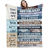 qixnzagr Husband Gifts Anniversary Wedding Gifts for Him from Wife I Love You Gifts for Him Men Birthday for Husbands Christmas Valentines Day Romantic Gifts Ideas Throw Blanket 80