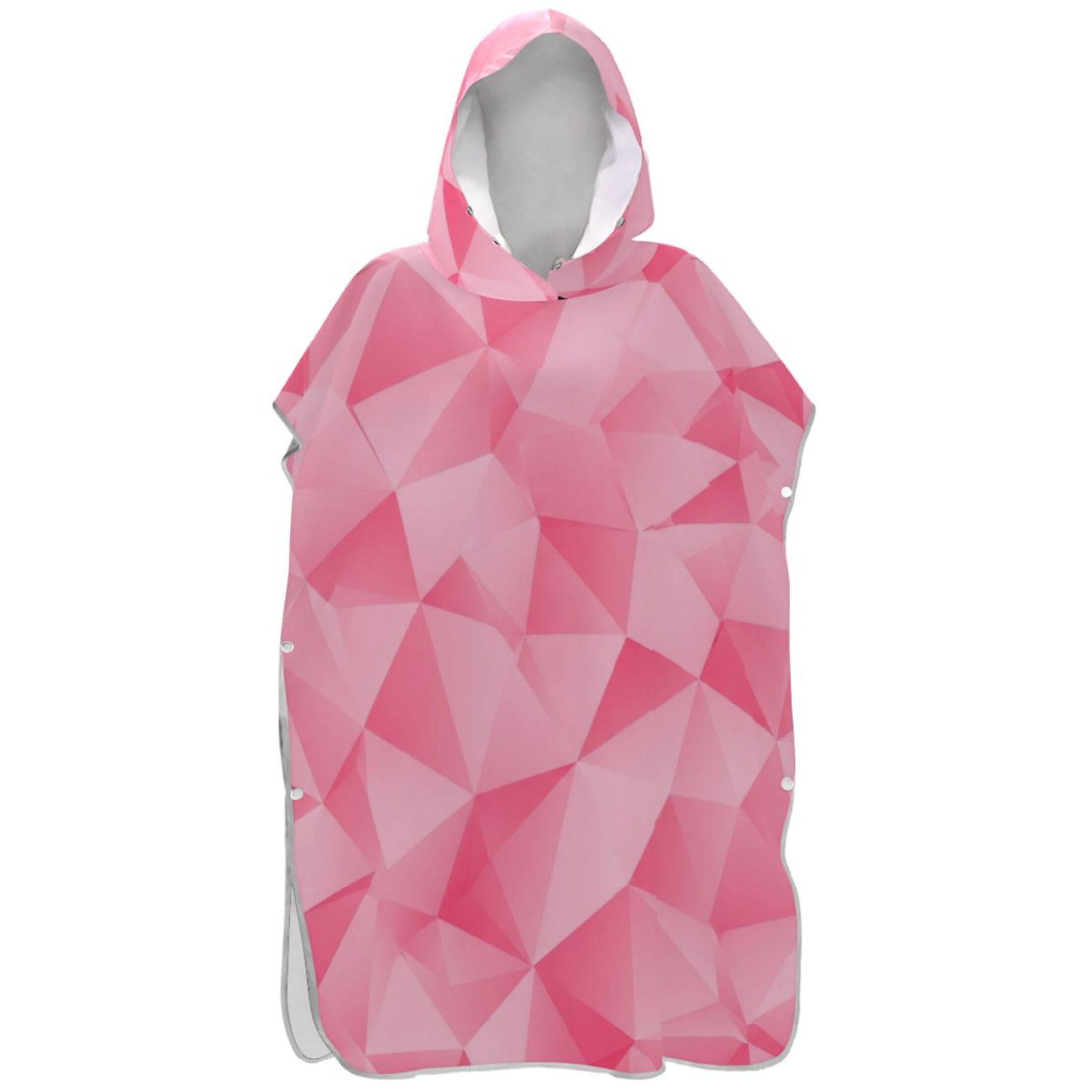 Poncho surf floral rose en taille unique avec grande capuche peignoir