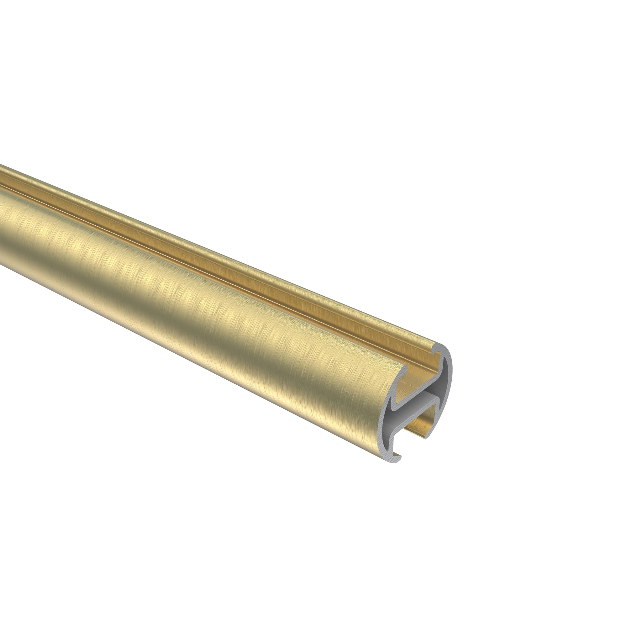 INTERDECO Innenlaufstange 20 mm 1-läufig Messing-Optik/Schwarz 280 cm