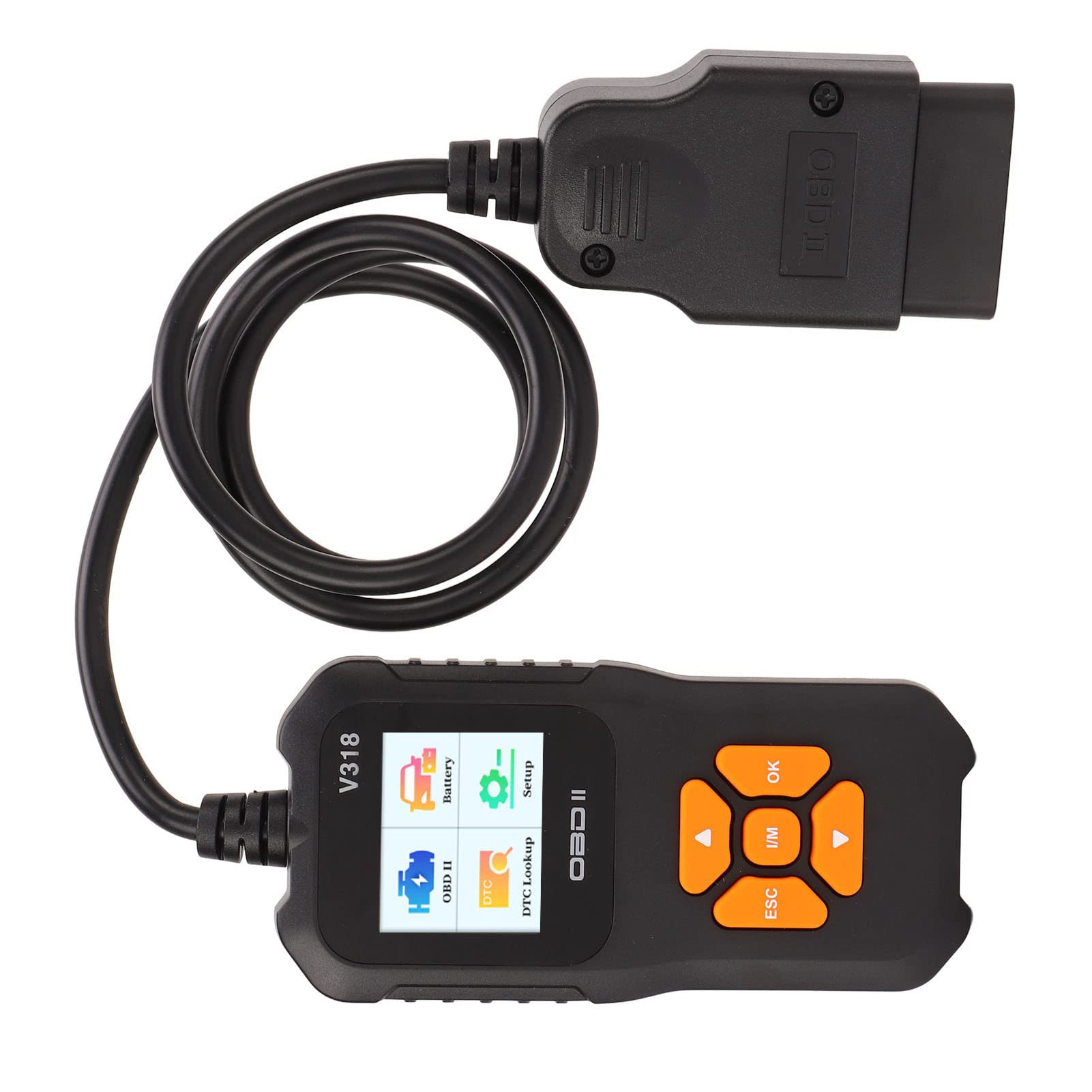 Escáner OBD2, Pantalla Color 1.8 Pulgadas y 10 Idiomas Compatibles, Herramienta Diagnóstico Automotriz Avanzada for Mecánicos Profesionales, Talleres y Aficionados al Mantenimiento Vehicular