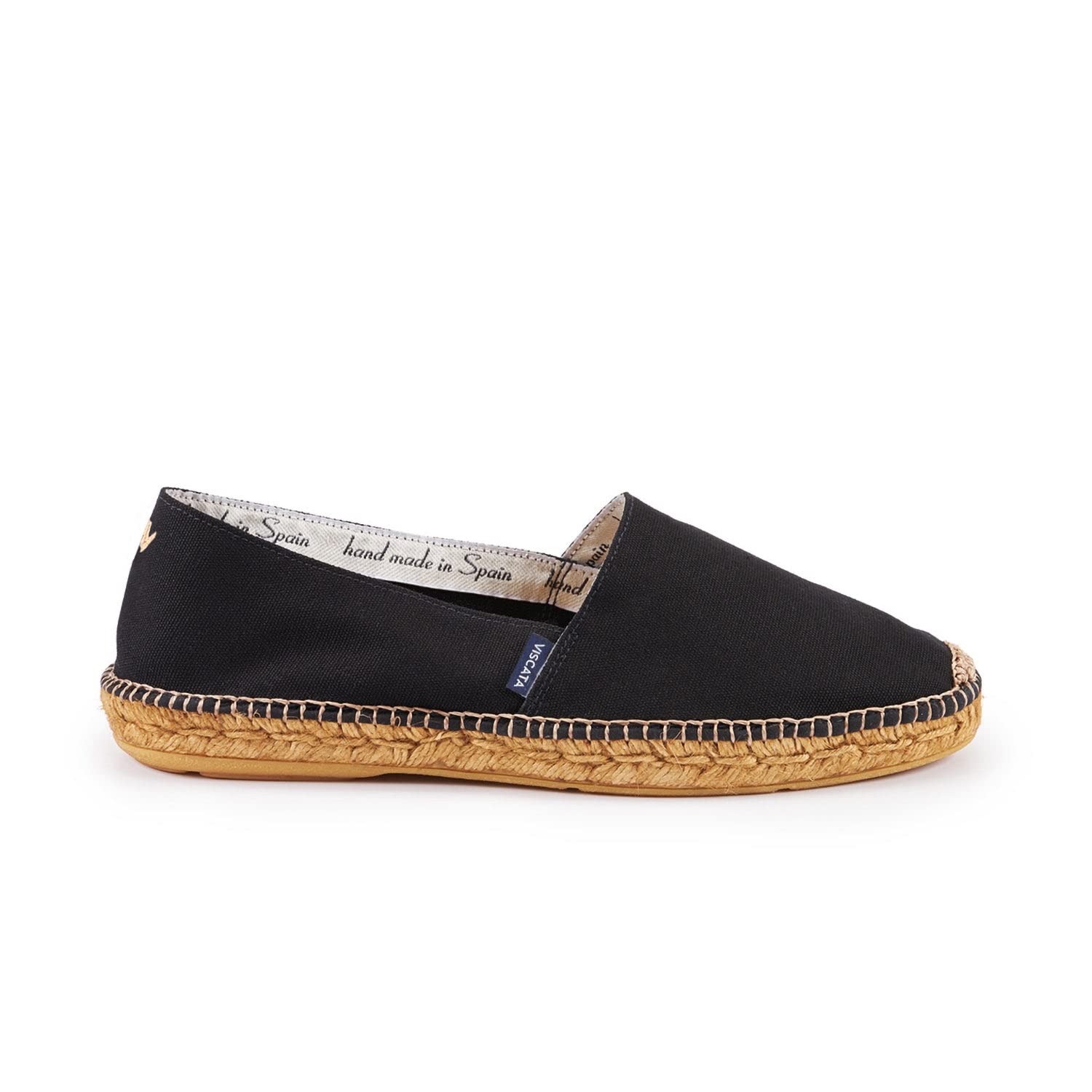 Viscata Sitges Espadrille Canvas Spain Handmade Men's Shoes with Breathable Organic Cotton Canvas 100% Natural Jute Midsole and Durable Rubber Sole for All Casual Occasions