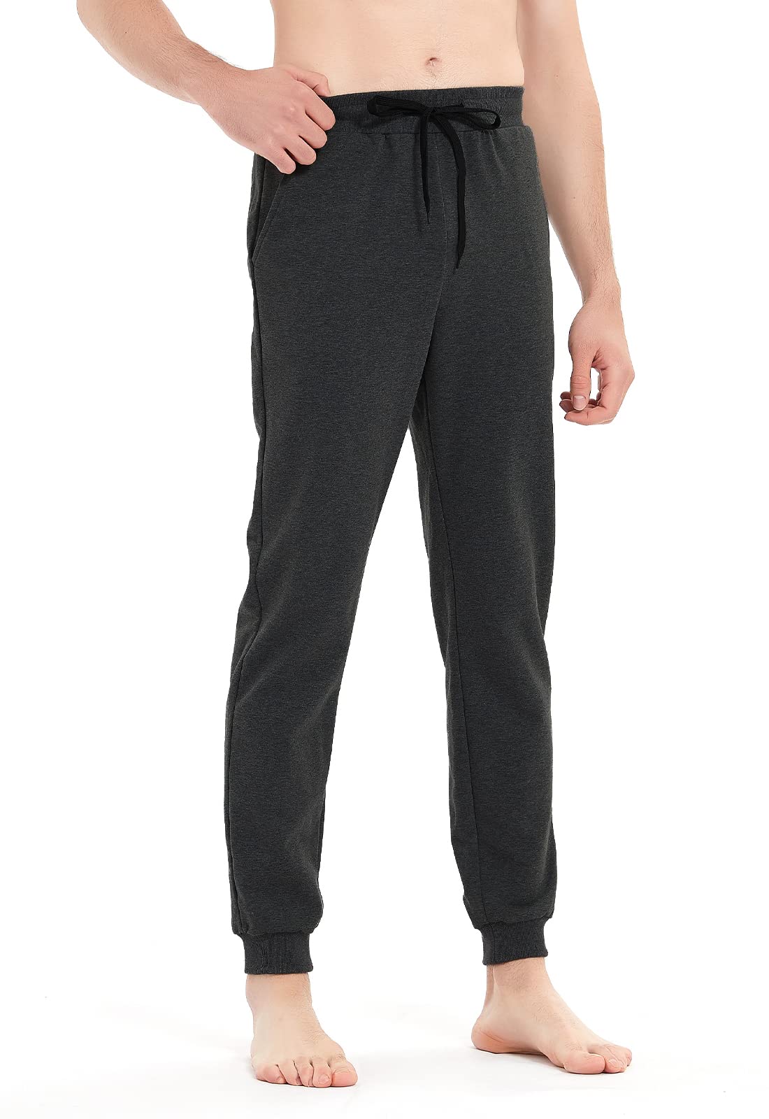 Idtswch 86/91/96/101 Pantalon de sport extra long pour homme Pantalon de survêtement en coton avec poches zippées