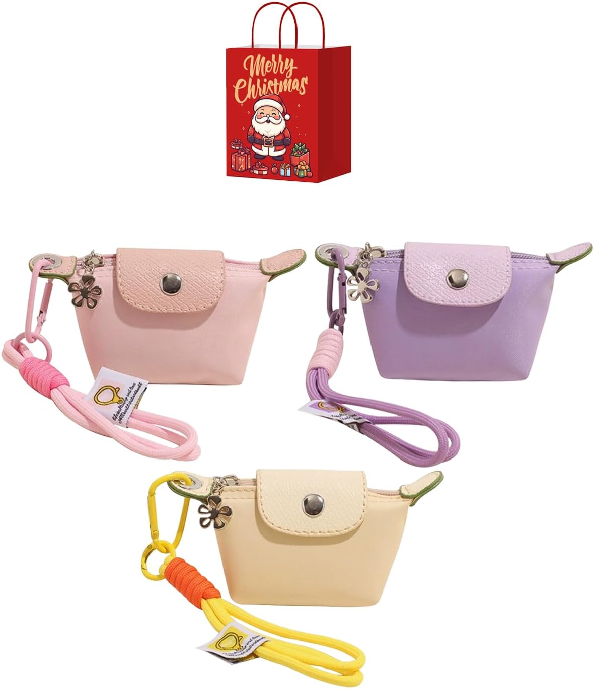 Mini Nylon Dumpling Coin Purse News - 12 Colors Mini Nylon Dumpling Bag for Women, Small Change Purse Wallet Makeup Pouch (3 Colors-B)