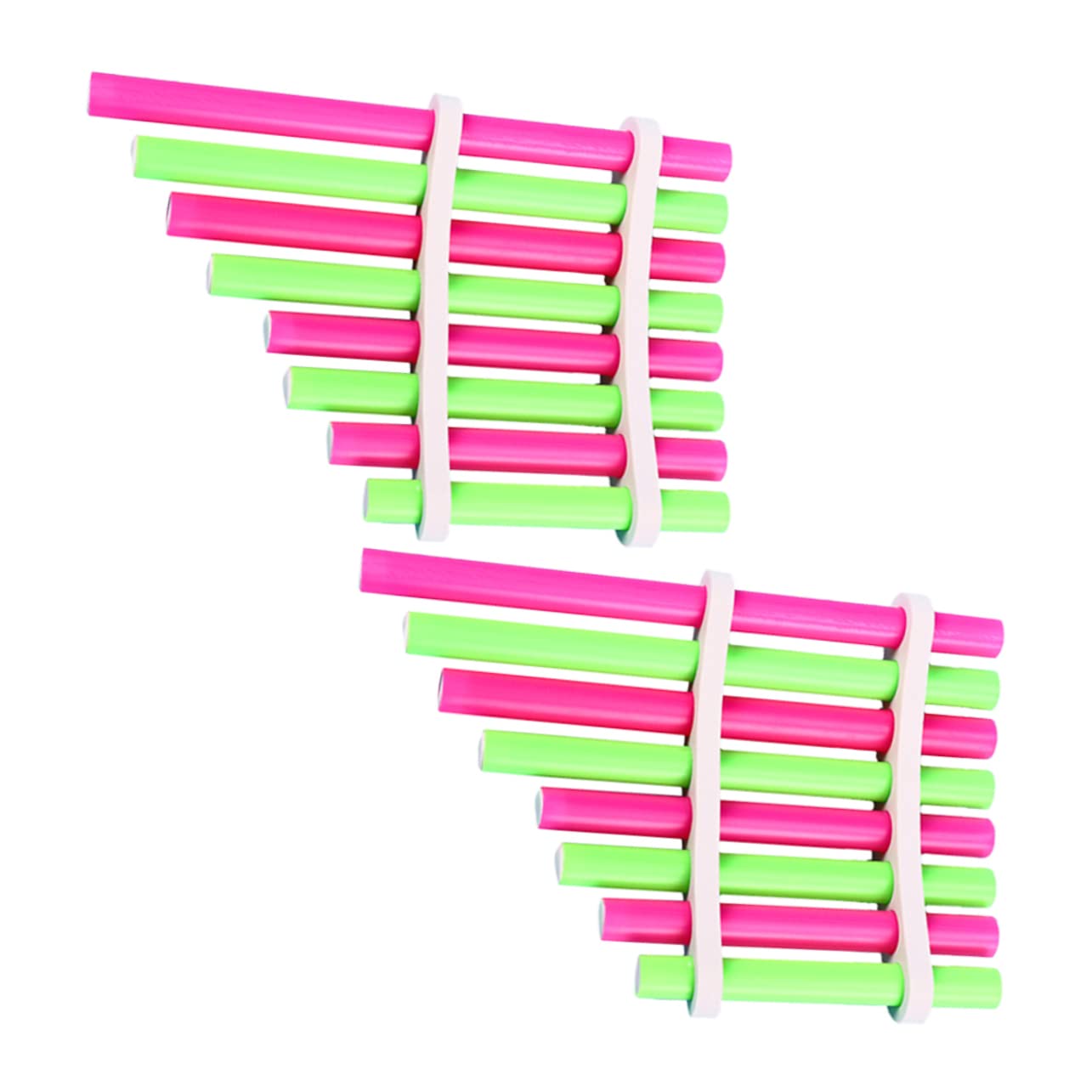 Toyvian Lot de 2 flûtes de pan colorées faites maison pour étudiant, science, expérience