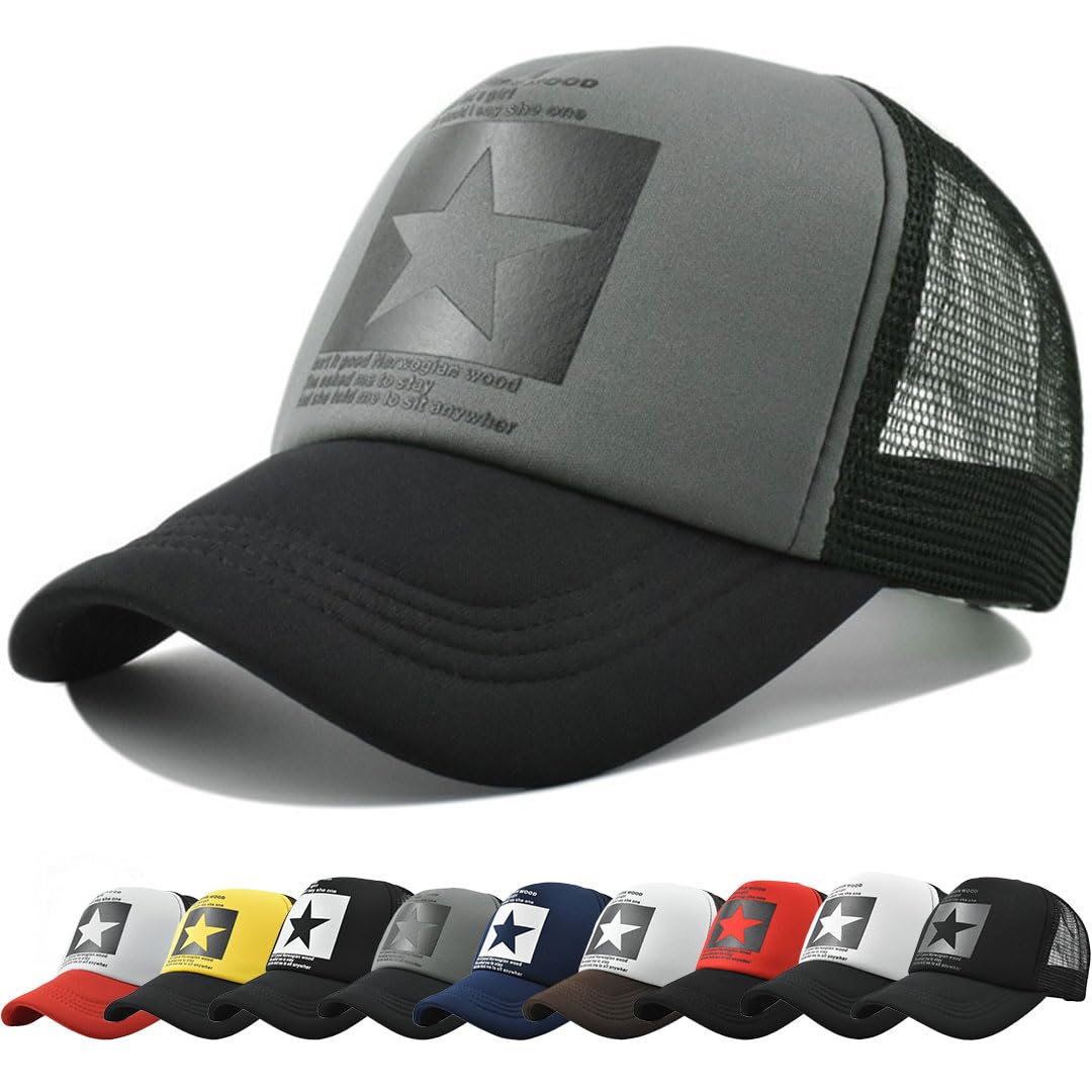 Gorras de Hombre Beisbol Pentagrama de Malla Respirable Gorra el Sol Moda Bordado Gorra Running Cierre de Hebilla Malla Ajustable Sombrero Verano Gorra Beisbol — view 11