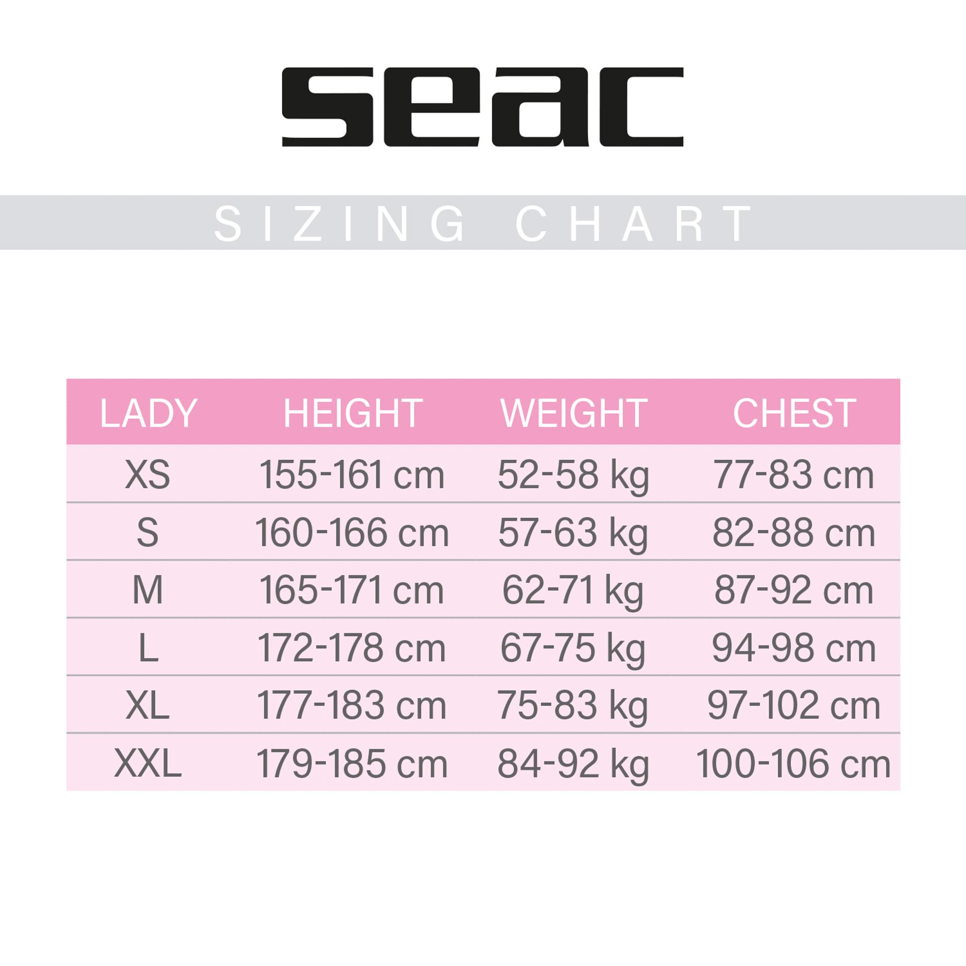 Seac Look Lady, Muta Corta per Snorkeling, Diving e attività in Acqua da Uomo, Neoprene 2.5 mm Women's, Nero/Azzurro
