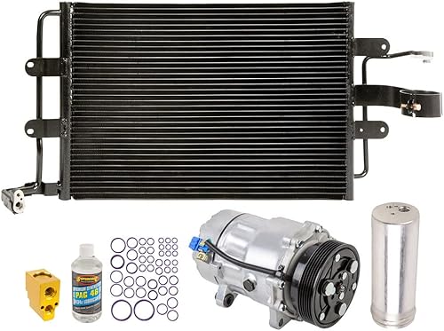 Kit de A/C con compresor de CA condensador y secador para Volkswagen VW nuevo escarabajo 1998 1999 2000 2001 2002 2003 2004 2005 2006 - BuyAutoParts