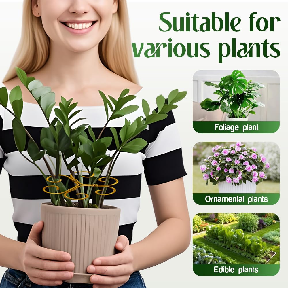 Monstera Lot de 10 supports pour plantes grimpantes - Stabilisateur durable - Clips de jardin pour plantes grimpantes - Support de tige de plante idéal pour une croissance prospère (10 pièces, #A)