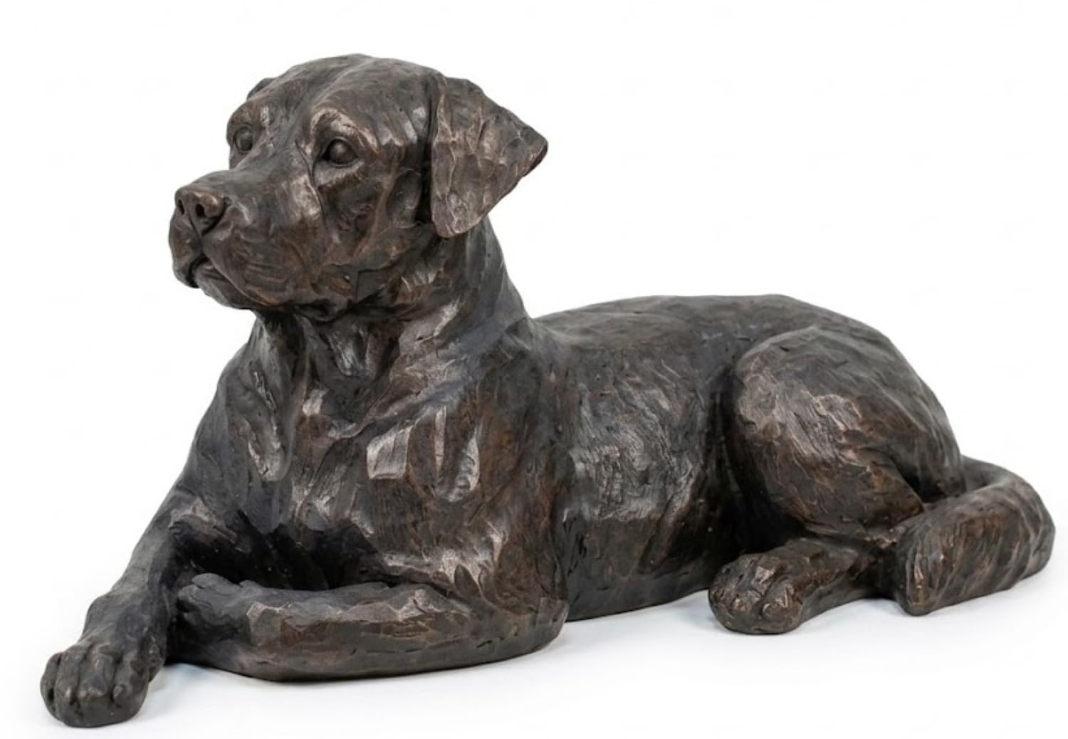 My Square Mile Bronze Labrador Dog Sculpture, Finish, Resin, Freestanding Indoor & Outdoor Garden Statue, 41Cm