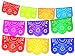 Fiesta Brands 2 Pack. Mexican Papel Picado Banner.Colores de Primavera.Vibrant Colors Tissue Paper. Large Size Panels. Multicolored Flowers Design