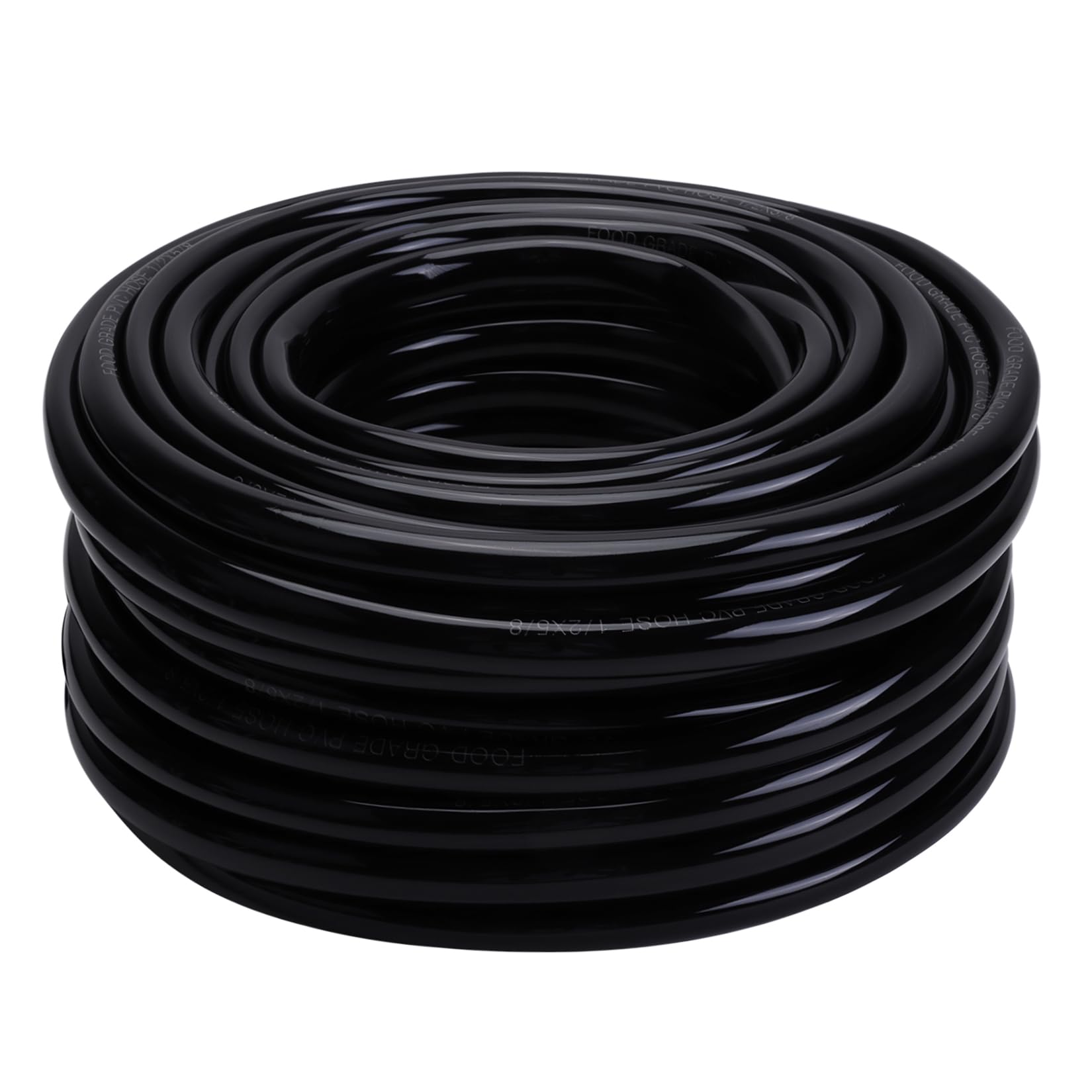 Photo 1 of DERNORD Black PVC Tubing 3/8" ID x 1/2" OD Flexible Plastic Tubing 100 Feet for Food Grade