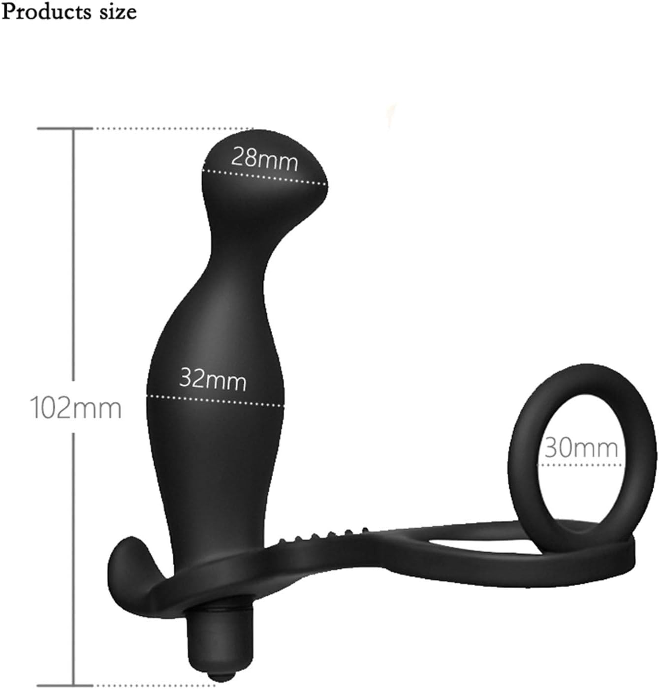 Vibrador anal de silicona para masajes de próstata, con tapón ...