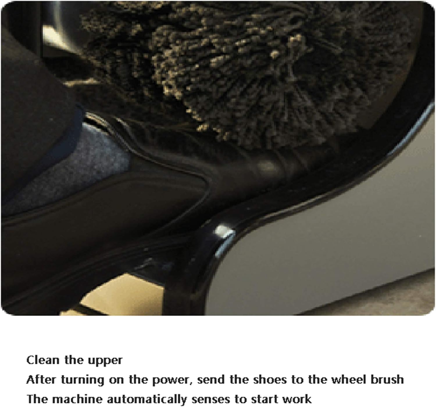 Automatic Induction Shoe Polisher, Electric Cleaner - Stainless Steel, Portable Leather Shoe Cleaning Kit with Dust Removal Polishing