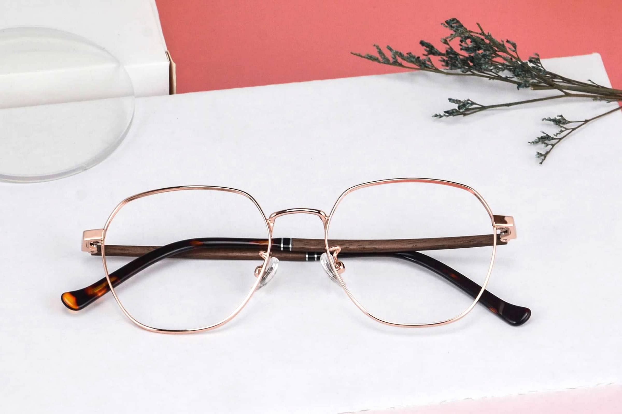 SHINU Herrenbrille Holz Kurzsichtige Brille Vintage Trending Eyewear 2022 Titan Optischer Rahmen Herren -NSW910(C2,175