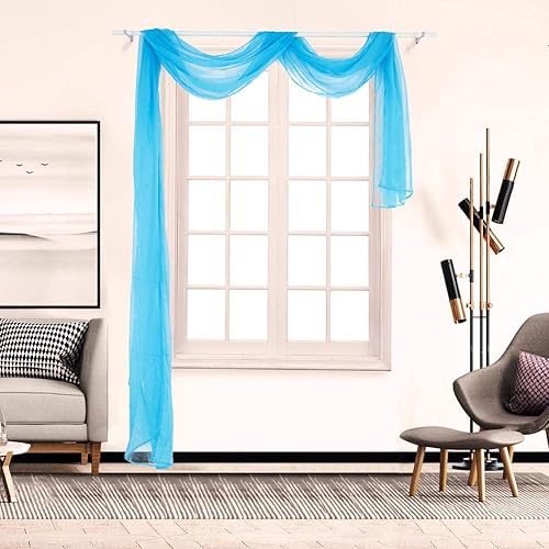 Miniatura 9 de BOYOUTH - Cortina de gasa para decoración del hogar, boda, 1 panel