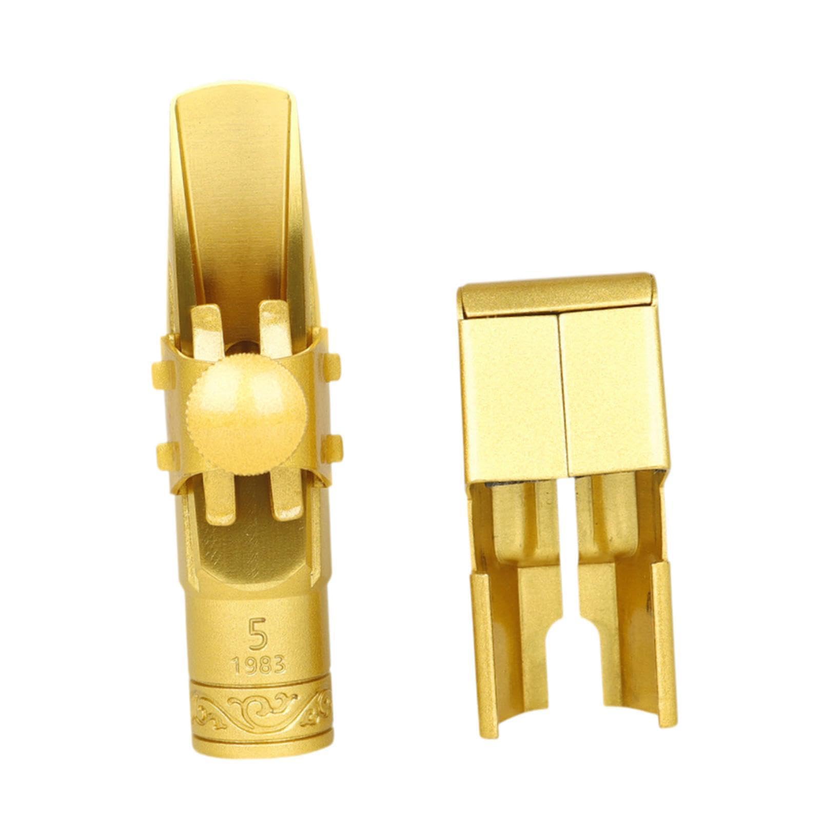 Boquilla de saxofón profesional chapada en oro, diseñada para | que buscan claridad de sonido y boquillas para saxofones altos con parches de ligadura.