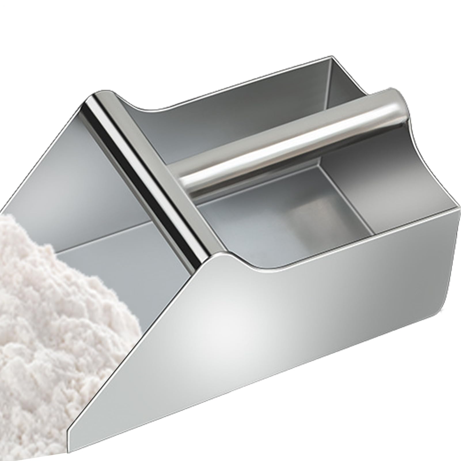 Pala de acero inoxidable para alimentos, pala de hielo para heladeras