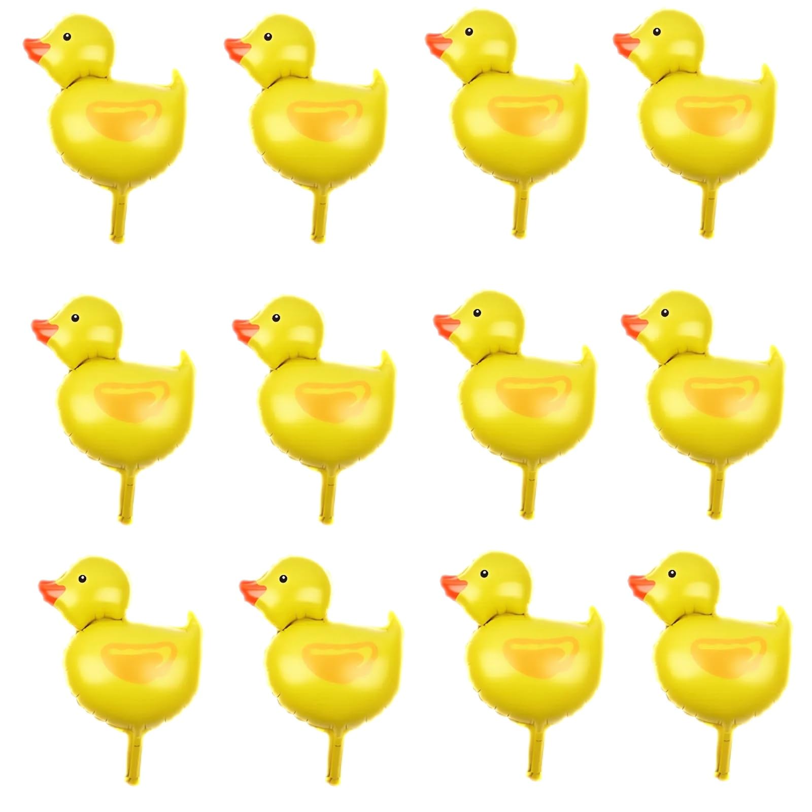 BORFUE 12pcs Mini Duck Balloon Farm Animal Balloons Cute Huppy Birthday Banner Hanging for Birthday Party Baby Shower Decorations