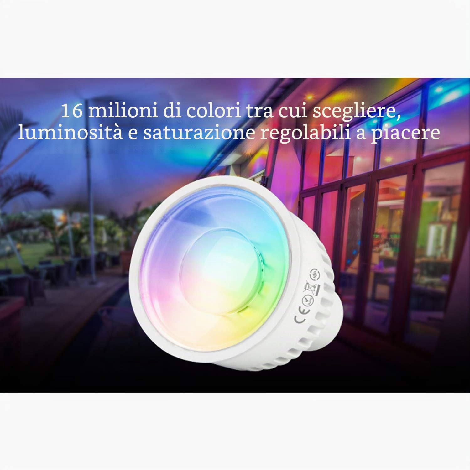 LIGHTEU®, Miboxer 4x 6W GU10 RGB + CCT LED Spotlight che cambia colore e CCT WW CW Temperatura regolabile con un telecomando (4x FUT106 + FUT092)
