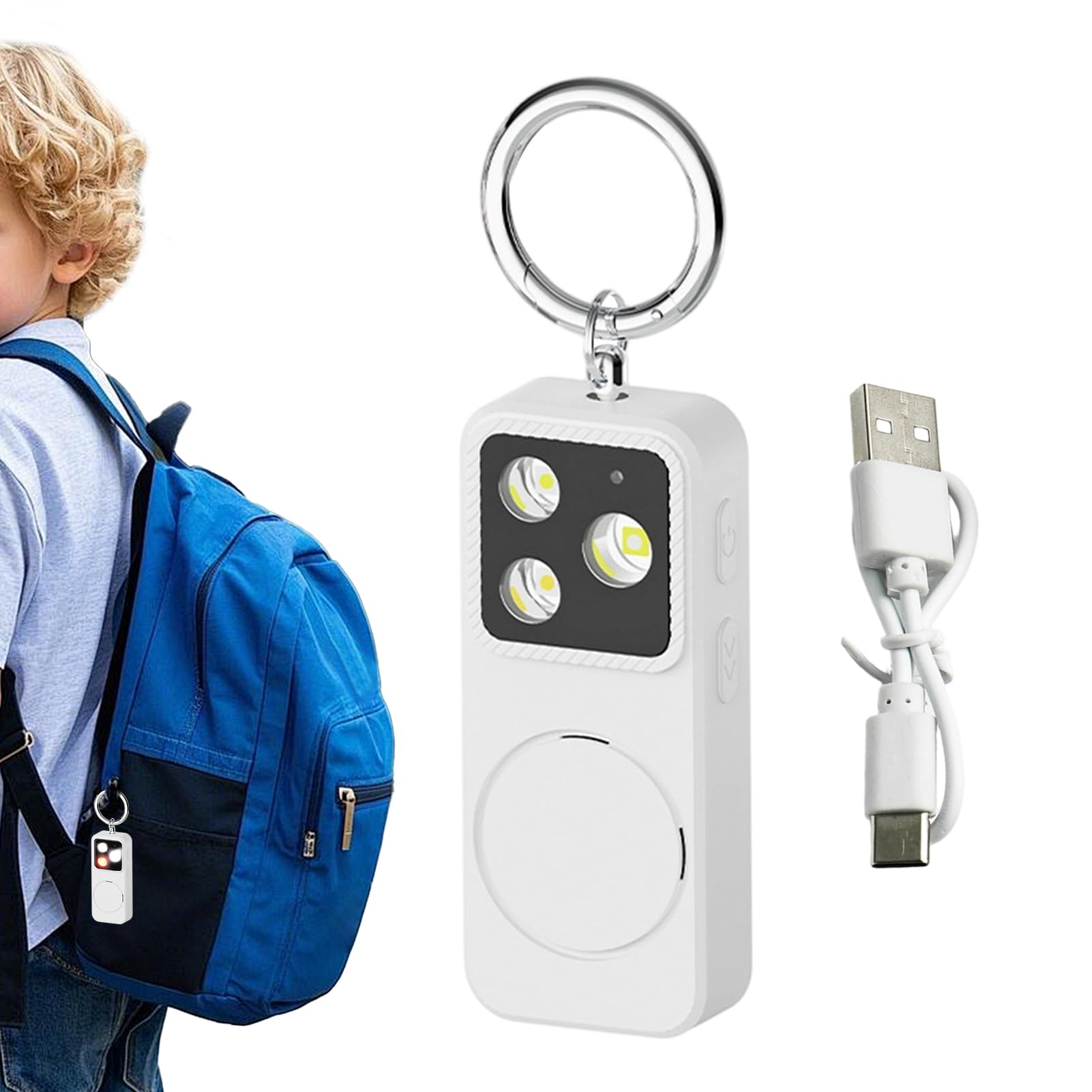 Alarma de Seguridad Personal,150dB De Autodefensa con Luces LED | Fuerte para Protección Segura y Alarma Personal - para Protección Seguridad Mochila Cinturón Bolsillo Chicas Ancianos Viaje