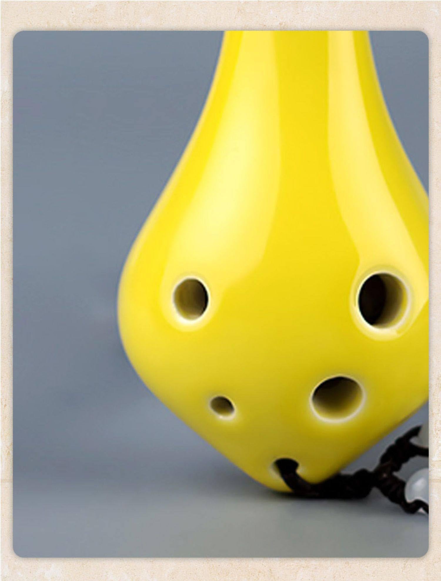 Ocarina Strumento Per Principianti Con Bocchino Lungo Smaltato Per Ocarina In Ceramica A Sei Fori Chiave DO Alta