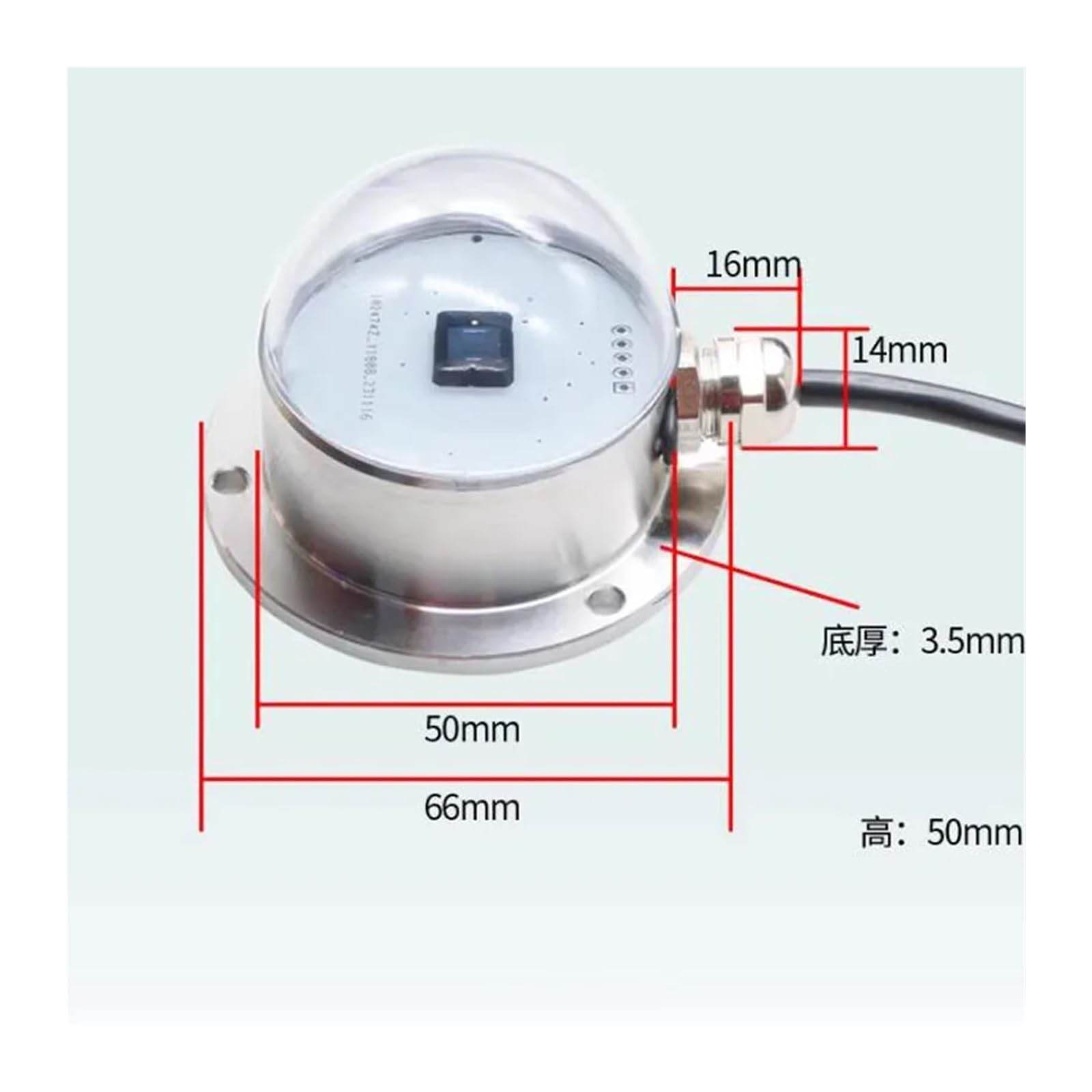 Sensor de radiación solar total 0–2000 W/m² Inteaz de salida RS485 Eficiencia