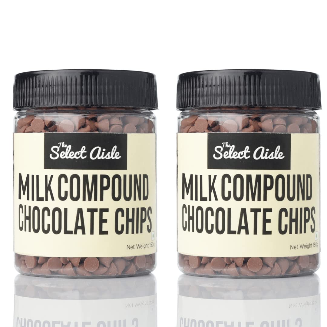 The Select Aisle Milk Chocolate Chips Pack of 2-300g [Milk Chocolate Chips| Cake decorations/Baking/Cake Sprinkles/Cake toppers| Milk Chocochips | Baking Decor ] (B09RP8TDZK) Amazon Price History, Amazon Price Tracker