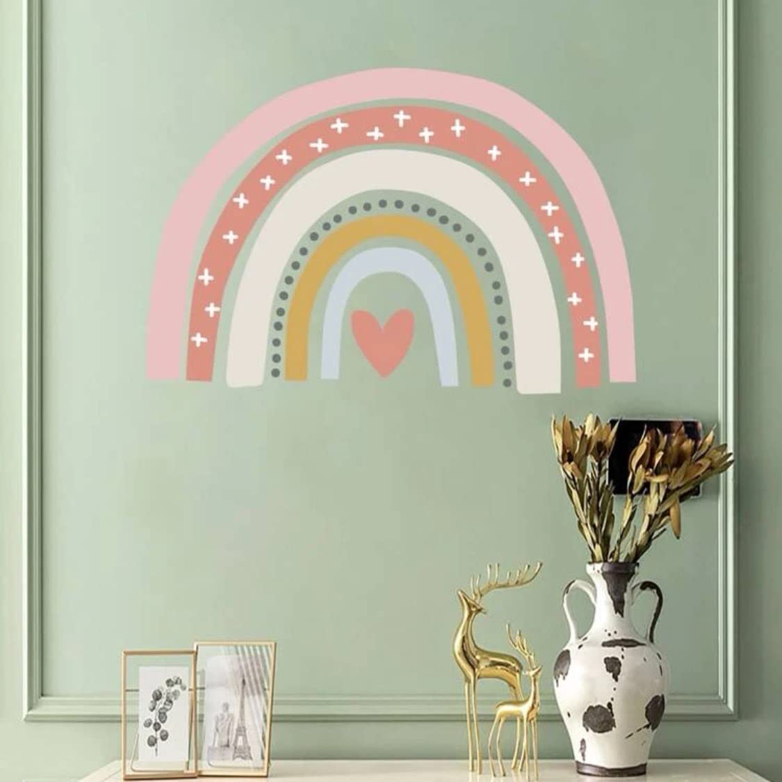 Pink Rainbow Wall Decal Sticker for Kids Room Playroom Decor, Boho Decor, Bohemian Decor, Classroom Decor, and Boho Decoration - Image 2