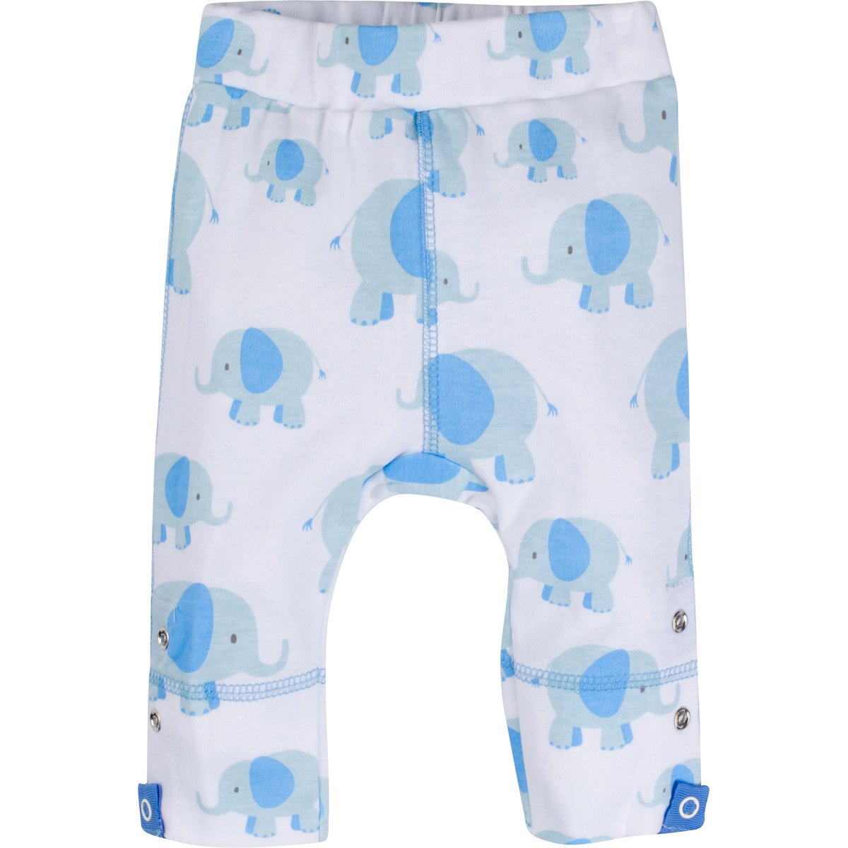 MiracleWearExpandable/Adjustable Snap-N-Grow 100% Cotton Pants by Miracle Blanket (18-24 Month, Blue Elephant)