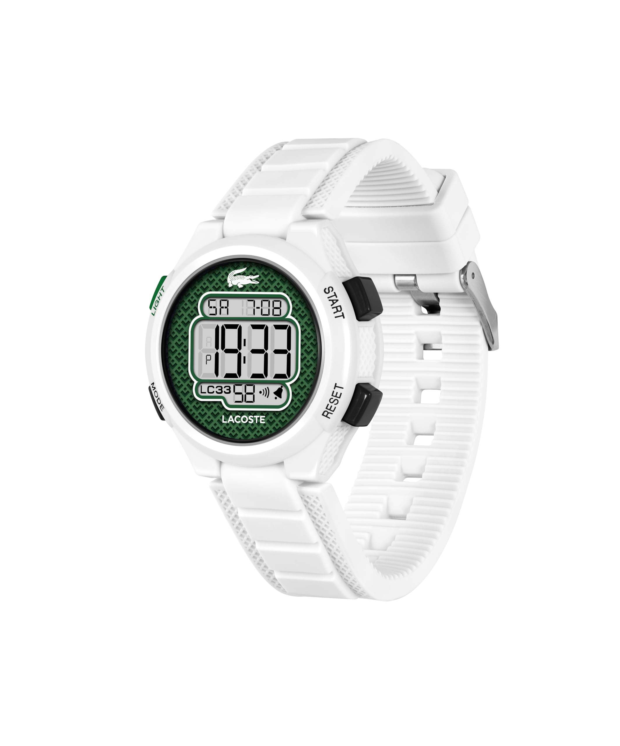 Lacoste Analogowo-cyfrowy wielofunkcyjny zegarek kwarcowy dla kobiet kolekcja LC33 z niebieską silikonową bransoletką - 2001431