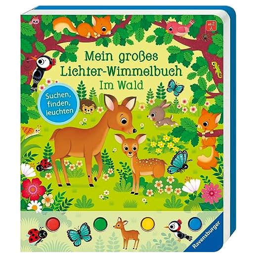 Mein großes Lichter-Wimmelbuch: Im Wald – Wimmelbuch ab 2 Jahre, mit über 50 Lichtern